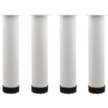 Starseven Ayarlanabilir Mobilya Kanepe Baza Koltuk Metal Destek Yükseltici Beyaz Ayağı Ayakları 25 cm