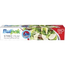 Starseven Burpak Eko Şeffaf Mutfak Rulo Streç Film Folyo - 45 Cm. x 166 Metre - 9,5 Mikron - Gıdaya Uygun