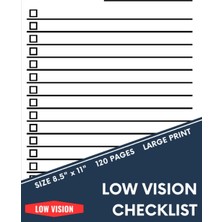 Starseven Independently Published Low Checklist: Bold Lined & Generously Spaced - Large Print Everyday