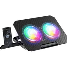 Renas Store ZRN33 2 Fanlı Standlı Rgb Laptop Soğutucu