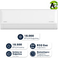 Kumtel Hinoki KMSAC-18 18.000 Btu  A++ Inverter Duvar Tipi Split Klima (Montaj Dahil)