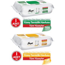 Starseven Sleepy Easy Clean Yüzey Temizlik Havlusu 100'LÜ Arap Sabunu Katkılı 100' Lü