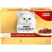 Starseven Gourmet Gold Parça Sığır Etli Yaş Multipack 85 Gr.(48 Al 36 Öde)