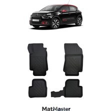 MatMaster Citroen C3 2018 Model 5d Premium Ekstra Havuzlu Paspas
