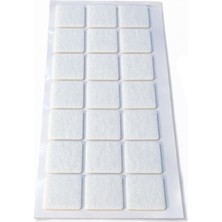 Starseven Yapışkanlı Keçe Ped, 30MM x 30MM, 21 Parça, Kare, Beyaz, Sandalye Koltuk Ayağı Için, Parke Zemin Ko