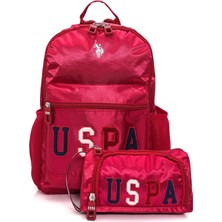 Starseven U.s. Assn. U.s. Polo. Assn. Unisex Okul Çanta Seti PLSET2425860,KIRMIZI Tek Ebat