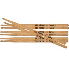 Starseven Vic Firth - American Classic® Terra Batonlar 5A - Amerikan Hikory, Ahşap Uç, 4 Çift Paket