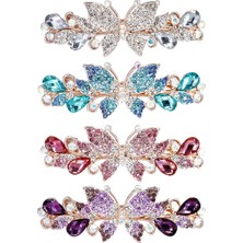 Starseven Insowni 4 Paket Lüks Glitter Işıltılı Mücevherli Taşlar Kristal Yapay Elmas Metal Fransız S