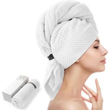 Starseven Yfong Kadınlar Için X-Large Mikrofiber Saç Havlusu Sargısı, Elastik Bantlı Yumuşak Saç Kurutma Havl
