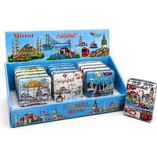 Twin Store Taşlı Istanbul Temalı Kalın El Aynası ALK5822