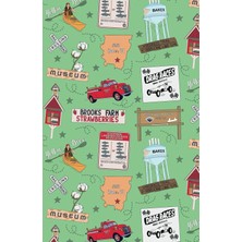 Starseven Independently Published Paperback Notepad With Baker, Florida Landmarks In Sage, 150 Lined Sheets (