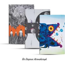 Uravas Store Üçlü Çizgisiz Defter Seti: Bir Düşünce: Karışık
