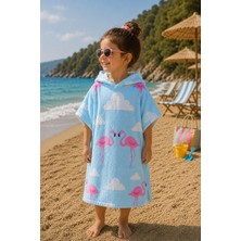 Evdek Pink Wings Çocuk Panço Plaj Havlusu