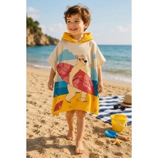 Evdek Surfer Bear Çocuk Panço Plaj Havlusu