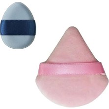 Starseven 1 Adet Mini 1 Adet Pembe Üçgen Kozmetik Puf Parmak Yüz Makyaj Göz Altı Kapatıcı Kuru Islak