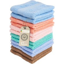 Starseven Living Fashions Lüks Yıkama Bezi Seti 12 Boyut 13 Inç x 13 Inç Kalın Ilmekli Hav Yıkama Bezleri Emi