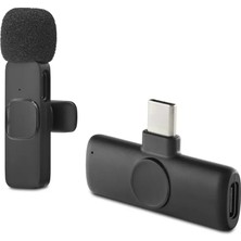 Uravas Store Kablosuz Yaka Mikrofonu Type-C Siyah HDX2785