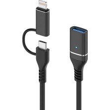 Starseven 2 In 1 5gbps And 8 Pin To USB 3.0 Otg Adaptör Telefon ADS-619