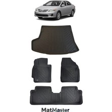 MatMaster Toyota Corolla 2009 Model 5d Premium Ekstra Havuzlu Paspas ve Bagaj Havuzu Set