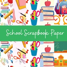 Starseven Independently Published School Scrapbook Paper: 20 Sheets Double Sided, 8.5 x 8.5, Paper Pad