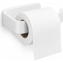 Starseven Alper Banyo Beyaz Lamalı Tuvalet Kağıtlığı, Wc Kağıt Askılığı, Hem Yapışkanlı Hem Vidalı Montajlı,