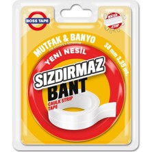 Starseven Tape Su Sizdirmaz Bant, 38 mm x 3,35 mt Boyut, Beyaz