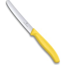 Starseven Victorinox Vt 6.7836.L118 Swiss Sarı Tırtıklı Domates Sosis Bıçağı 11 cm