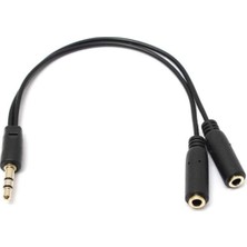 Starseven 3.5 mm Erkek 2 Stereo Dişi Çoklayıcı Kablo Ses Sistemi Kablosu Aux Streo Çoklayıcı K