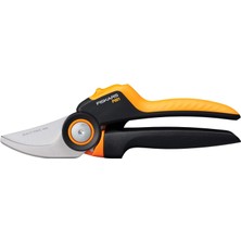 Starseven Fiskars Bypass M Bahçe Makası, x Powergear, P921, Döner Sap, Taze Dallar Için, Yapışmaz Kapl