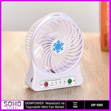 Twin Store Masaüstü Taşınabilir 3 Kademeli Fan