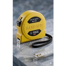 Starseven Hand Sfd Çelik Şerit Metre, 10M x 25MM, Sarı, Kırmızı Renk Seçenekleri, Ölçüm Aleti (Sari)