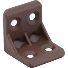 Starseven Mobilya Dolap Köşe Bağlantı Sabitleme L Gönye 25X25X25 mm Kahverengi (10 Adet)