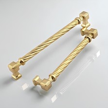 Starseven Burma Gold Altın Metal Kulp 128 mm Mobilya Çekmece Mutfak Dolabı Dolap Kapak Kulbu Kulpları