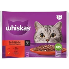 Starseven Whiskas Pouch Sos Içinde Sığırlı Tavuklu Yetişkin Konservesi 4 Adet 85 gr