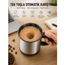 Starseven Mikser Kupa Yazılı Mug Bardak Karıştırma Özelliği