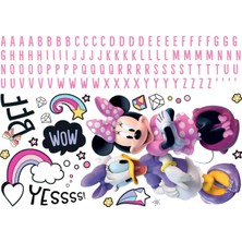 Starseven Roommates RMK5156GM Minnie Mouse Soy Yapıştır Alfabeli Dev Duvar Çıkartmaları