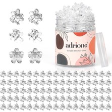 Starseven Adrione 100 Paket Dayanıklı Çiçek Mini Saç Tokası Küçük Kutu - Kadınlar Için Mini Küçük Saç Tokalar