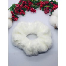 Starseven Beyaz Peluş Lasti̇k Toka Beyaz Tek Ebat
