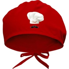 Starseven Bıyıklı Chef Baskılı Cerrahi Bone - Doktor Hemşire Bonesi Hastane Bonesi