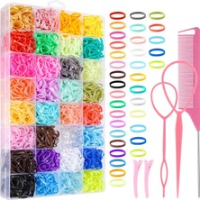Starseven Besarme 32 Renk Mini Saç Lastik Bantlar, 2000 Adet Renkli Elastik Saç Bağları Kızlar Için Lastik Ba