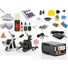Xline XL599 Iron Black 2 Makineli Tattoo Dövme Makinası Seti Profesyonel Kullanım İçin