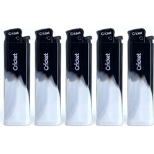 Starseven Cricket Taraftar Çakmak Orijnal Boy Taşlı 5'li Set Taraftar Çakmak - Siyah Beyaz