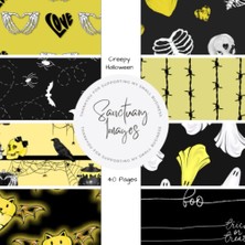 Starseven Creepy Halloween Scrapbooking Paper: Decorative Paper Pad Supplies, Junk Journaling, Scrapboo