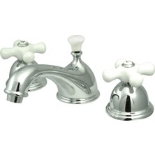 Starseven Brass KS3961PX Geri Yükleme ile Genel Seramik, Porselen, Musluk Çevirmeli, Krom Kaplama