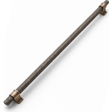 Starseven Hisar Antik Sarı Metal Kulp 512 mm Tırtıklı Desen Mobilya Çekmece Mutfak Dolabı Dolap Kulpları Kulb