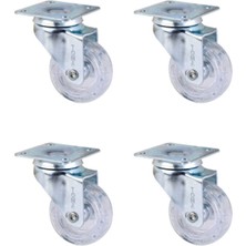 Renas Store Furç Tablalı Bilyalı Teker - 20X50 - Şeffaf HKS186 - 4 Adet