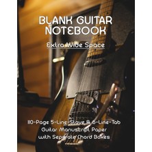 Starseven Independently Published Guitar Tab (Extra Wide Space): 110 Pages Blank Tablature With Four