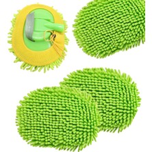 Starseven Teleskopik Mikrofiber Araç Yıkama Fırçası Yedek Mop Başlığı Sarı 1 Adet
