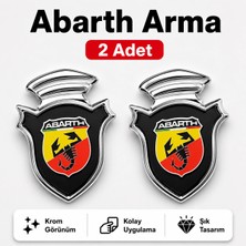 Şimika Abarth Chia Arma Krom Oto Amblem – 5 × 3,5 cm