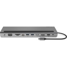 Starseven Belkin Hub, 11'ı 1 Arada Çoklu Bağlantı Noktalı Adaptör Yuvası, Hdmi, Displayport, Vga, Us